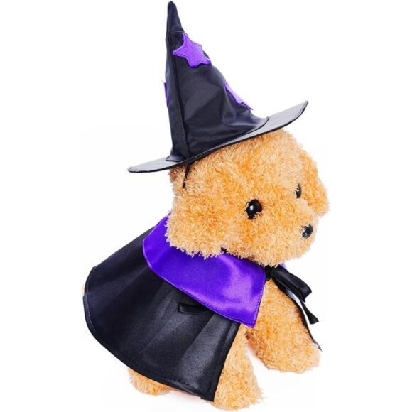 Dxhycc Halloween Pet Costume Cat Wizard Costume Funny Wizard Cat Clothes Cloak - Picture 7 of 8